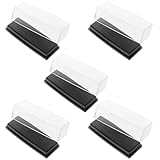 GALPADA Estuche Organizador para Clips de Corbata con Tapa Transparente de Plástico, Caja de Exhibición Compacta de 5 Piezas para Almacenamiento y Presentación en Joyería y Viajes