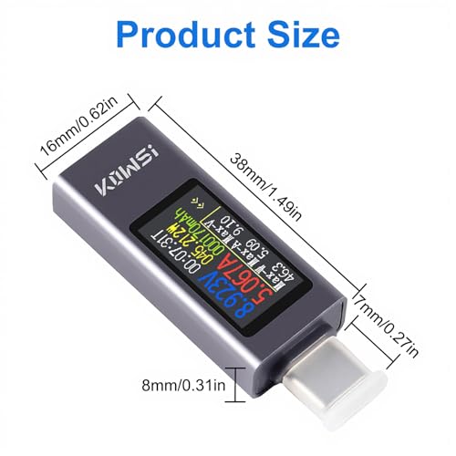 Image of 2Set USB C Tester Power Meter Type-C PD Digital Multimeter 4-30V 0-12A Voltage Current Tester USB Cable Charger Detector for Power Bank Capacity Measurement