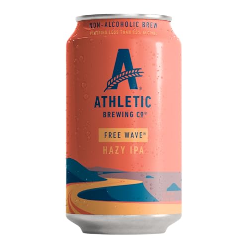 Athletic Brewing Company Craft Non-Alcoholic Beer - 6 Pack x 12 Fl Oz Cans - Free Wave Hazy IPA - Low-Calorie
