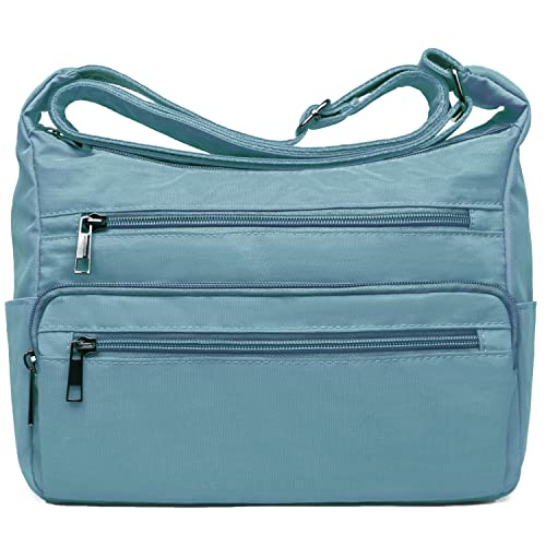 Image of VOLGANIK ROCK RFID Purses for Women Fabric Nylon Multi Pocket Crossbody Bag Ladies Travel Handbag