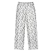 Yuiboo Floral and Leaf Design Pajama Pants Long Printed Sleepwear PJs Houses with Pockets 11-12Y