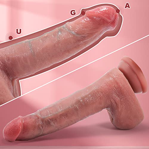 Realistic Dildos For Beginners, Soft Silicone Dildo With Strong Suction Cup For Hands-Free Play, 7.3 Inch Lifelike Dildo With Balls For G-Spot Stimulation, Adult Sex Toys For Women & Couple #TOP6