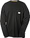 Caterpillar Trademark Pocket Long Sleeve Tee, Black, Medium