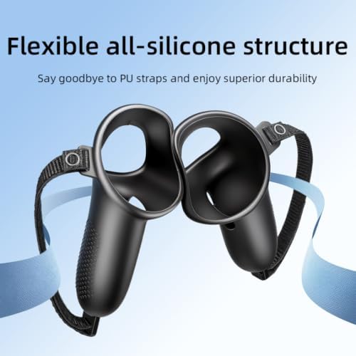 Silicone Grip Cover for Steam Frame VR Controller Anti-Slip Sweatproof & Shock-Absorbent Protective Case with Precise Cutouts - 2