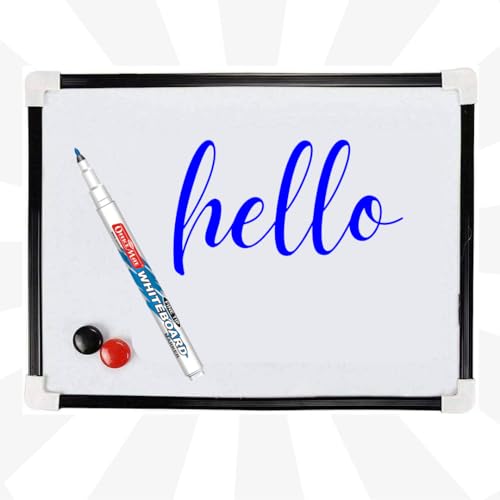 Image of Soni OfficeMate Fine Tip Whiteboard Markers - Blue | 2.5 mm Fine Tip | Non-Toxic & Eco-Friendly | Easy Wipe Ink & Smooth Writing | Ideal for School, Office & Presentations | Pack of 10