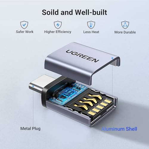 UGREEN USB to USB C Adapter with C Male to 3.2 Female Charger 2 Pack by UGREEN - Image 4