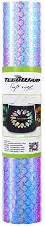 TECKWRAP Holographic Sparkle Adhesive Craft Vinyl,1ftx5ft,Purple