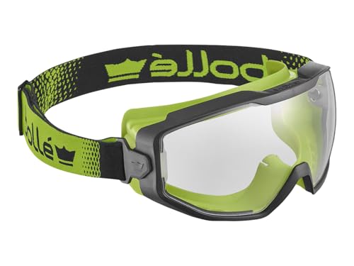 Bolle SPECTRUM Sealed Goggles offer full-seal protection with Platinum anti-fog/anti-scratch clear lens ideal for high-risk environments requiring maximum particle and liquid resistance.