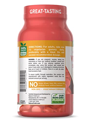 Nature's Truth Vitamin D3 Gummies | 5000 Iu | 120 Count | Vegetarian, Non-Gmo & Gluten Free Supplement | Natural Peach Flavor #TOP6