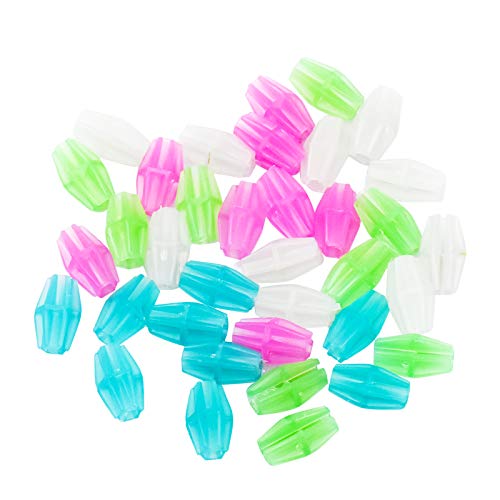 WEKON 72pcs Cuenta de Radio de Bicicleta, Clip Radio de Bicicleta, Perla Luminosa de Rueda, Perla de Radio de Bicicleta Decoraci�n de Rueda de Bicicleta Infantil Fluorescente Accesorio Multicolor