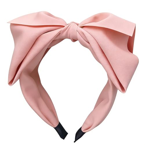 Lvyeer Pink Bow Headbands for Women Hair Bows for women Halloween Valentines Headband with Bow Hair Accessories