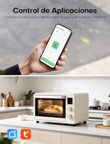 Maxcio Enchufe Inteligente, Módulo Enchufe WiFi 16A con Medidor de Consumo Eléctrico, Compatible con Alexa y Google Assistant, Control Remoto por App, Temporizador Programable (3680W Máx) - imagen 6