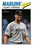 2026 Topps Heritage Baseball #18 Eury Perez Marlins