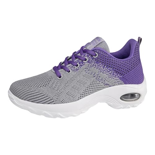 VBEDKDEB Zapatillas deportivas para mujer, zapatillas de deporte para mujer, zapatillas de correr con suela acolchada, zapatillas de correr, tenis ligeros y zapatos de senderismo de malla