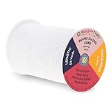 Mandala Crafts 1/8 Inch Elastic Strings for Masks Ear Loops - 50 Yards 3mm Super Soft White Elastic Cord Round Stretchy Band for Sewing DIY Crafts