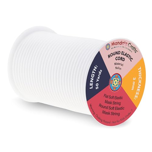 Mandala Crafts 1/8 inch elastic strings