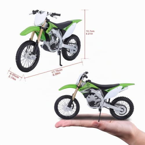 Miniatura 4 de 2009 Kawasaki Kx 450f Maisto 31175 Verde, 1:12 Die Cast