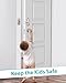 Door Lock Latch for Home Security - 2 Swing Bar Door Guard for Front and Inside Door, Safety Childproof Reinforcement Door Stopper for Kids Home Hotel Apartment, Thicken Aluminium Alloy Satin Nickel