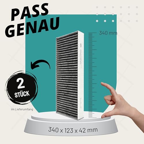 FilterBase® Aktivkohlefilter passend für Bora Basic, BAKFS Filter | Aktivkohlefilterset (2 Stück) für Ihr BIU BHU oder BFIU Kochfeld mit Umluft