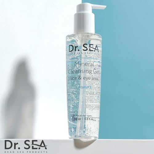 Dr. Sea - Gel Detergente Minerale Viso & Occhi Con Vitamina E - Strucca, Purifica & Protegge - Elimina Le Impurità Senza Irritazioni - Pelli Sensibili & Normali - 200Ml - 7