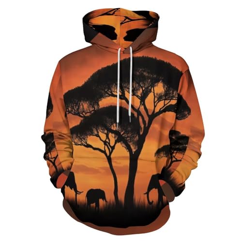 Sweat à capuche coucher de soleil acacia pour vos soirées fraîches et sorties décontractées