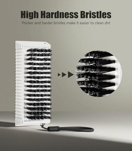 Brosse à ongles double face robuste avec corde Larbois pack de 2 blanc - 3