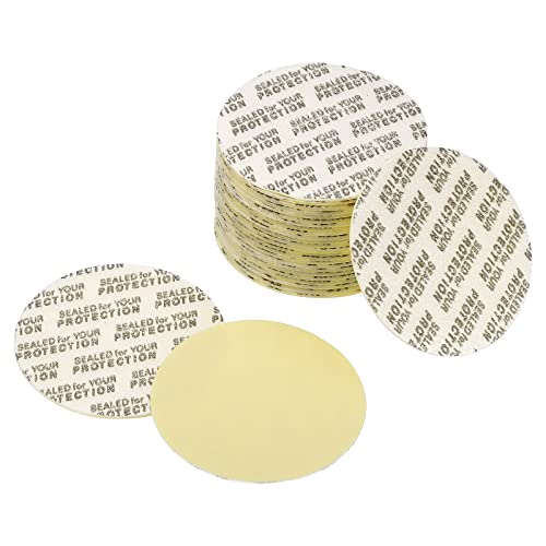 PATIKIL 36mm/1.4inch Foam Lid Liner, 100 Pack PS Foam Resistant Tamper Pressure Sensitive Seal with Dustproof Paper Back for Bottle Cap Liners Seals