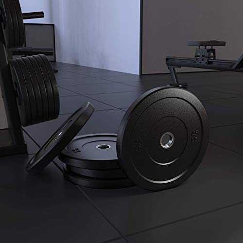 Bumper Plates 2-Inch Olympic Weight Plate for Strength Training Weightlifting Crossfit, LB Bumper Plates Weights Set (2x45lbs)