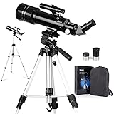 【Fácil de Instalar y Transportar】Este telescopio astronomico utilizado por adultos y niños es liviano y fácil de transportar, es muy adecuado para llevar a los niños a ver el paisaje y los animales salvajes. Cuando los niños lo usan, se recomienda usar el múltiplo más pequeño para encontrar el objetivo primero y luego aumentar el múltiplo para observar.