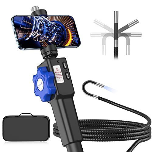 Oiiwak Articulating Borescope Two Way 180° 1080P Hd Wireless Endoscope Automotive Inspection Camera For Iphone Android 8.5Mm Wifi Tube Camera Snake Scope Probe For Air Duct Hvac Mechanics (3.3Ft/1M) #TOP16