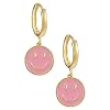 XiaoYing Dames sieraden vrouwen partij geschenk koperen smiley gezicht oorbellen punk stijl hanger oorbellen (Kleur: B…
