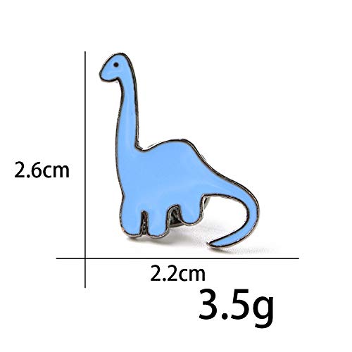Image of KILIPOL Blue Dinosaur Enamel Pin Cartoon Animal Brooches Badge Funny Enamel Lapel Pin Clothes Bag Backpacks Lapel Badge Brooch Pn
