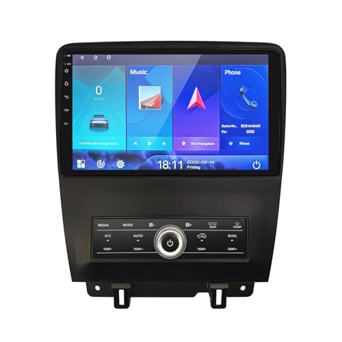 2+64G Car Radio for Ford Mustang 10 inch Touch Screen 2010 2011 2012 2013 2014 Stereo Wireless Carplay/WiFi/Bluetooth/EQ Audio/Andriod Auto/AM/FM/AHD Camera