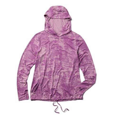 Mountain Hardwear Women's Crater Lake Long Sleeve Hoody, Lilac Glow Ink Dyed Print, X-Small by Mountain Hardwear - Used condition - US$62.88