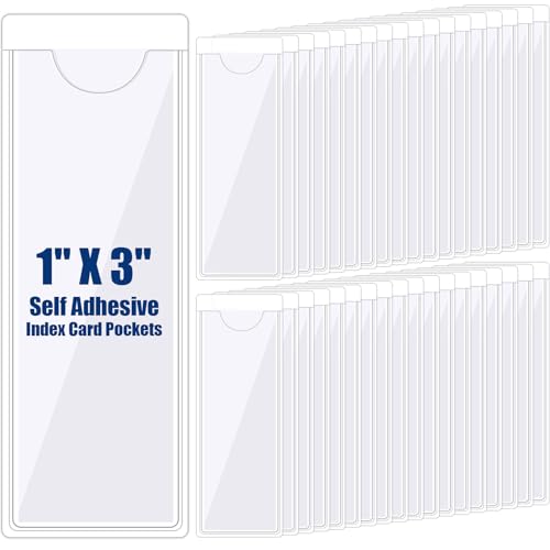Pochettes autocollantes anti-perte pour cartes d'index et fiches de classement Outus