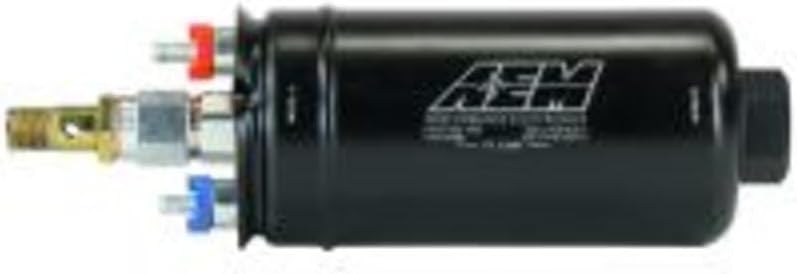AEM 400LPH High Pressure Inline Fuel Pump - M18x1.5 Female Inlet to M12x1.5 Male Outlet