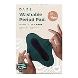 DAME Reusable Period Pad | Night | Organic Cotton Pads with Wings for Heavy Flow | Ultimate Comfort & Protection | Super Absorbent, Odour Control, Leak-Proof | Durable, Washable Sanitary Pads