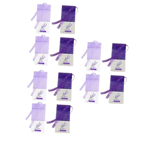 minkissy 24 Pcs Bolsitas de Lino Lavanda miniatura 1
