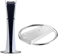 PEGLY Soporte vertical para consolas PS5 compatible con Playstation 5 Slim Disc y edición digital, accesorios de base sólida, color blanco