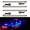 Botepon Boat Lights for Night Fishing, Adhesive Install Boat Deck Light, Interior Light, Flood and Spreader Lights for Pontoon Boats Bass Boats Kayak Blue