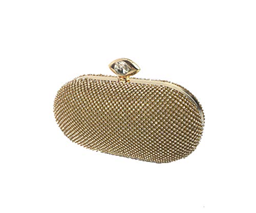 Sac à bijoux CLUTCH Phard doré finition strass un accessoire de luxe format S EU