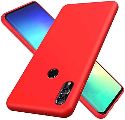 NiaCoCo Compatible with Huawei P Smart 2019/Honor 10 Lite Case Ultra Thin Shockproof Liquid Silicone Phone Case Soft Gel Microfiber Rubber Stripe Protector Case (Blue Purple)