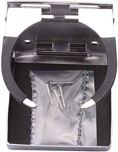 Package contents: Hoffen adjustable cup holder with a small bag of four stainless steel screws.