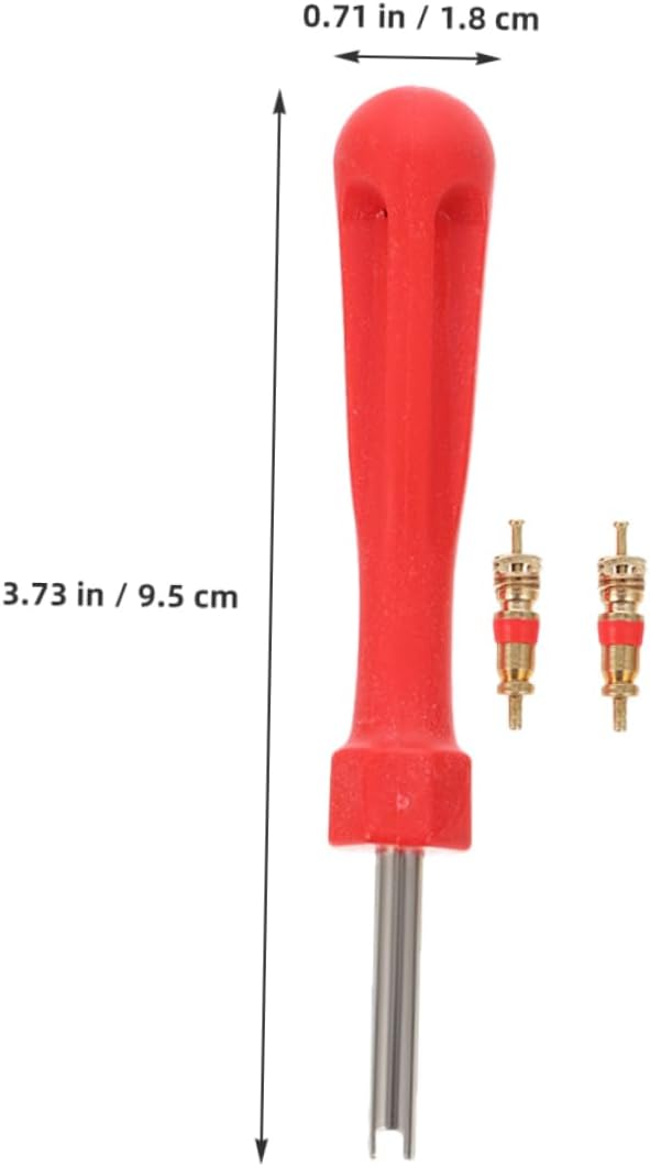 Cabilock 1Set Single Head Valve Core Wrench Quick Replacement Tool for Cars Motorcycles Bicycles Includes Wrench Valve Cores Durable Tire Valve Stem Tool