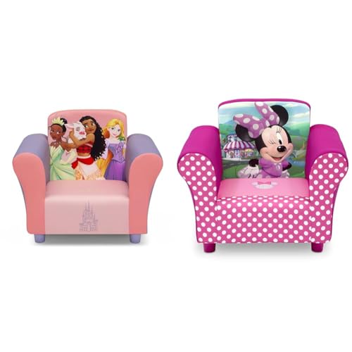 Delta Children Upholstered Chair, Disney Princess & Upholstered Chair, Wood, Disney Minnie Mouse