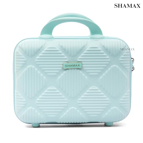 Image of SHAMAX Makeup Organizer Box for Women | Bridal Makeup Case Lockable Vanity Case for Cosmetics, Jewellery & Beauty Storage Organizer, Gift for Women (Mint Green)
