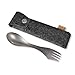 Light My Fire Cubierto Camping - Spork Titanium + Estuche Cubiertos - Cubiertos Camping 3 en 1 Cuchara Tenedor Cuchillo Camping - Set Cubiertos para Llevar - Cubiertos de Viaje Acampada Lonchera
