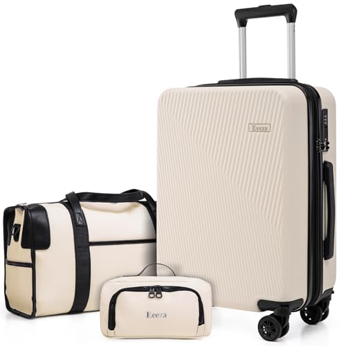 Eeeza Expandable Carry on Luggage Sets,Suitcases with Detachable Wheels Hardshell 22x14x9 Airline Approved,Lightweight Luggage Set with TSA Lock,Carry on Suitcase
