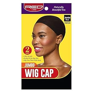 Red by Kiss Stocking Jumbo Wig Caps – 2PCS Black