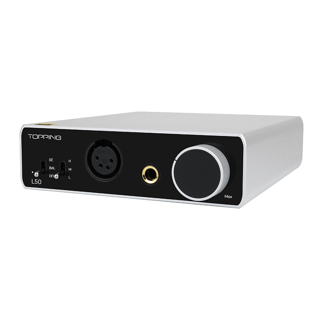 AOSHIDA TOPPING L50 NFCA Amplificatore per cuffie bilanciato, TRS/RCA a amplificatori per cuffie XLR da 6,35 mm/4 pin, amplificatore per cuffie 3500 mW × 3500 mW, amplificatori di uscita passthrough